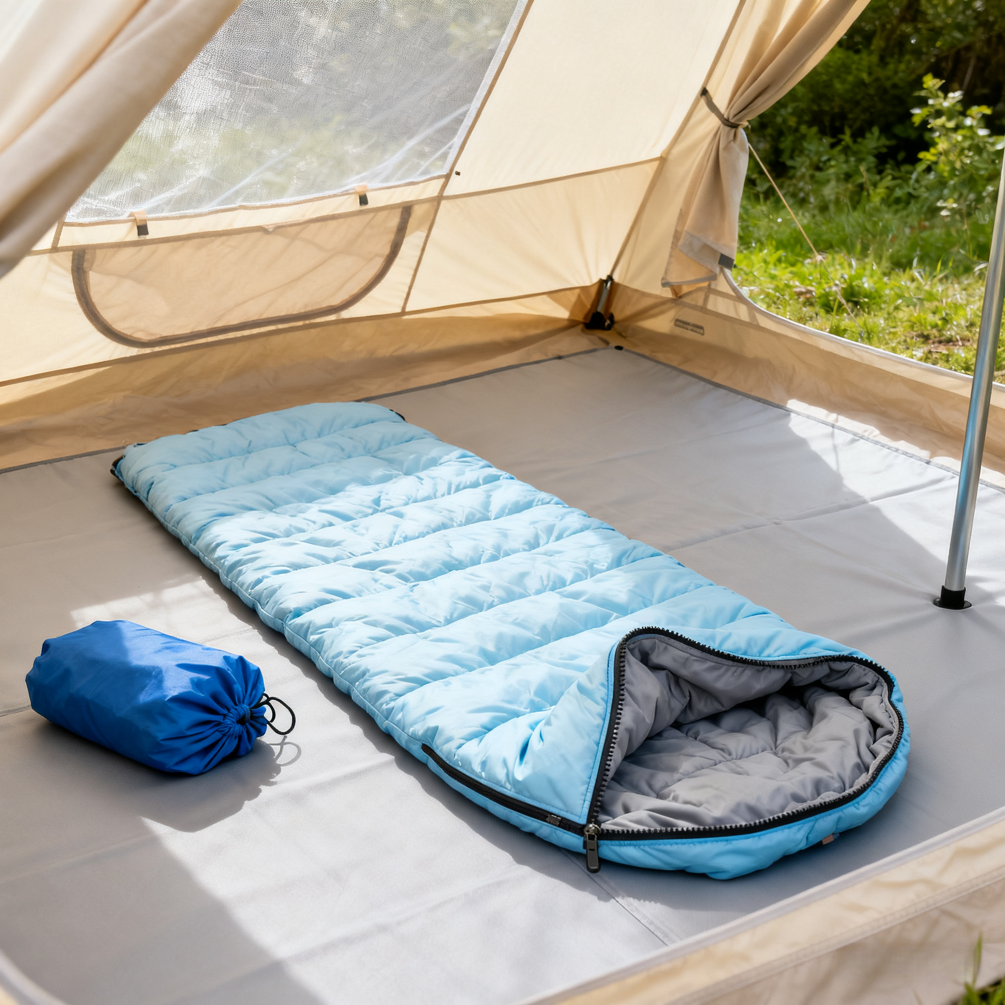 Lake Blue & Gray Adult Sleeping Bag image 3