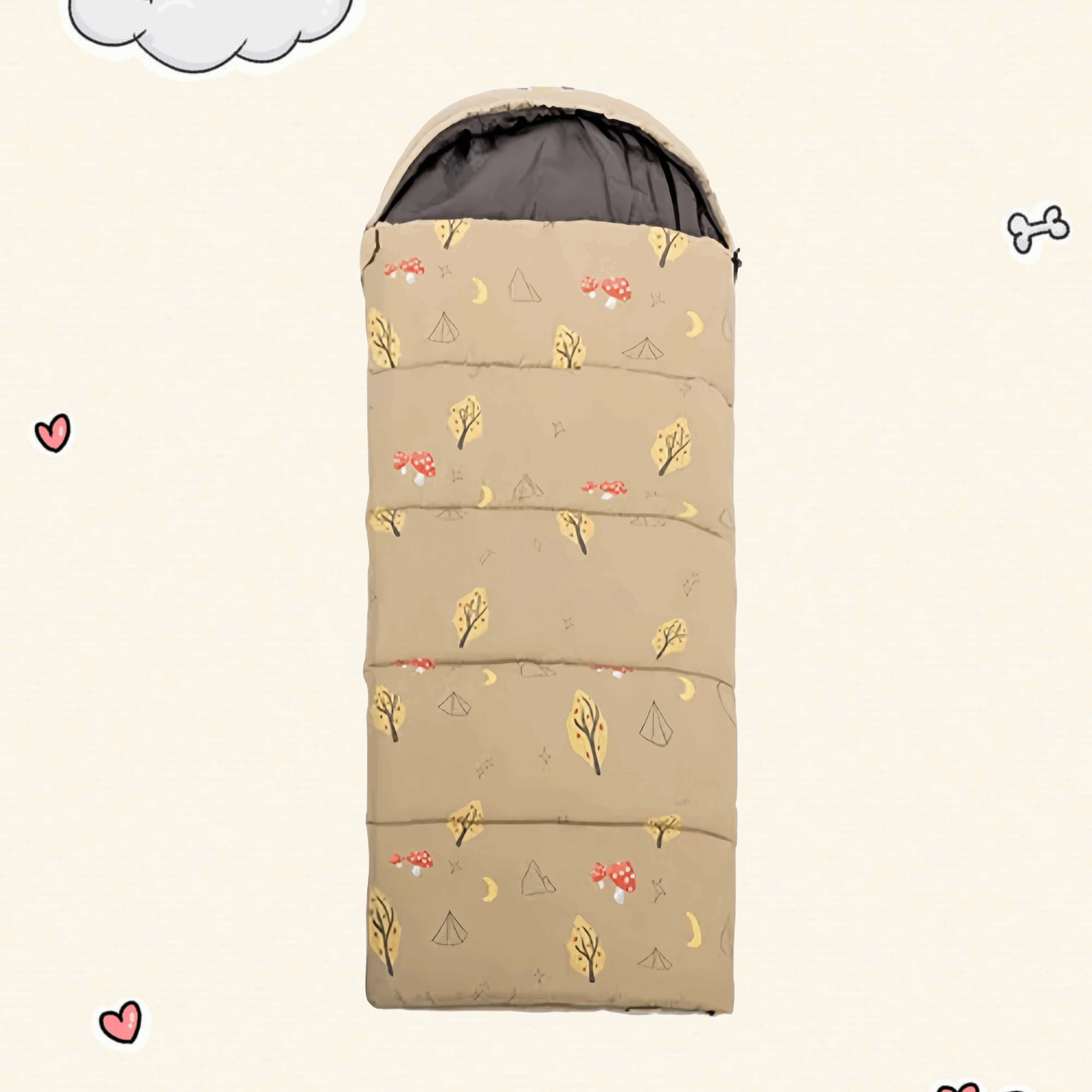 Light Mocha Kids Sleeping Bag image 2