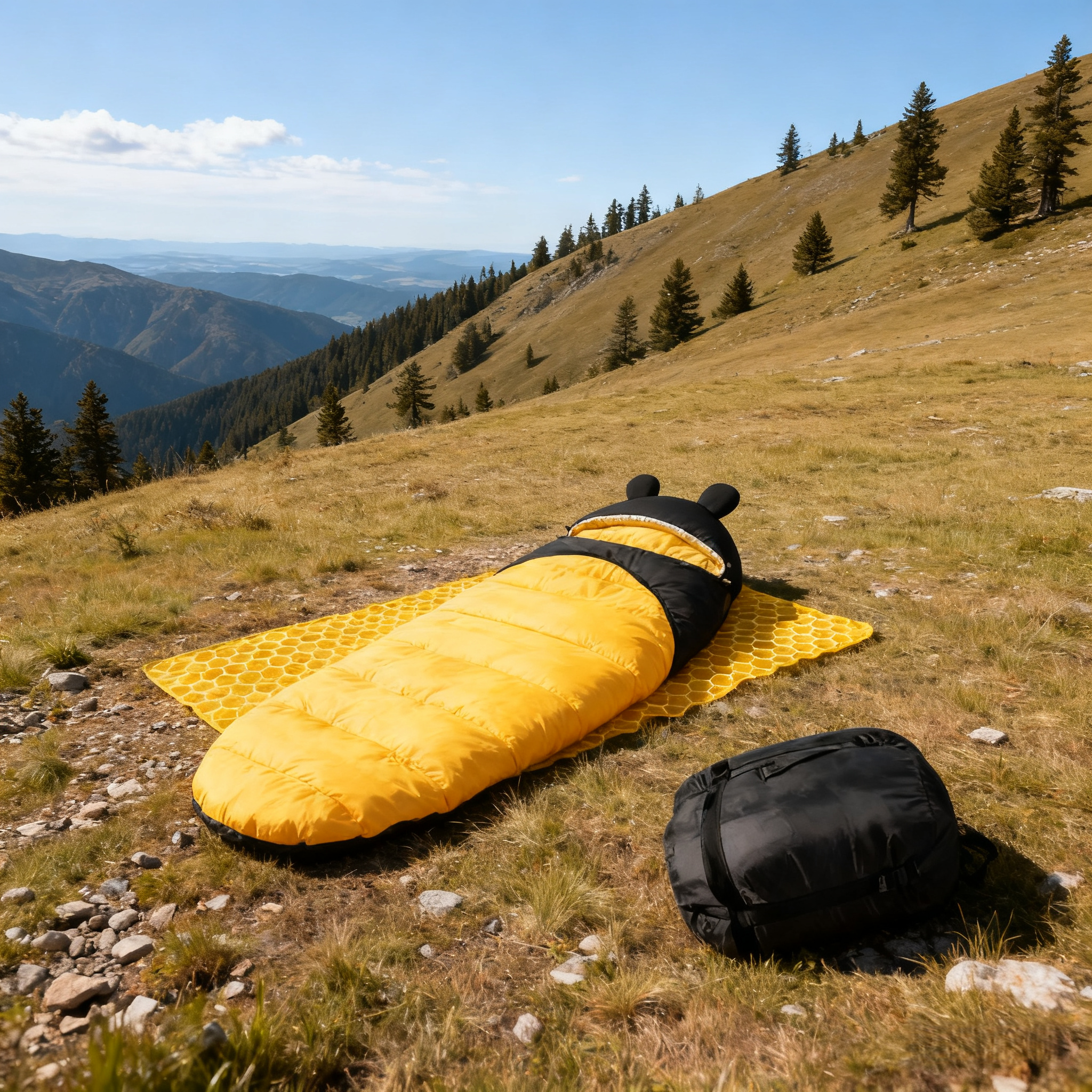 Yellow Outdoor Sleeping Bag image 3