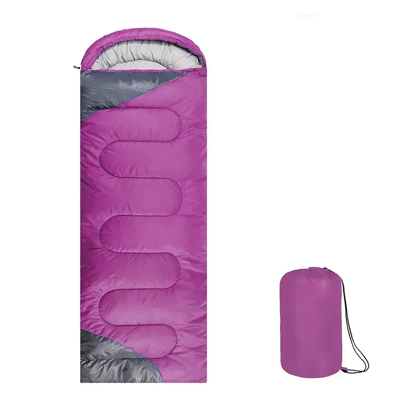 Purple & Gray Adult Sleeping Bag image 0