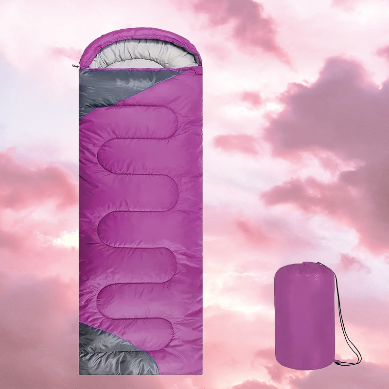 Purple & Gray Adult Sleeping Bag image 2
