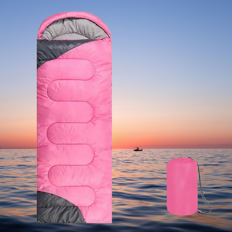 Pink & Gray Adult Sleeping Bag image 1