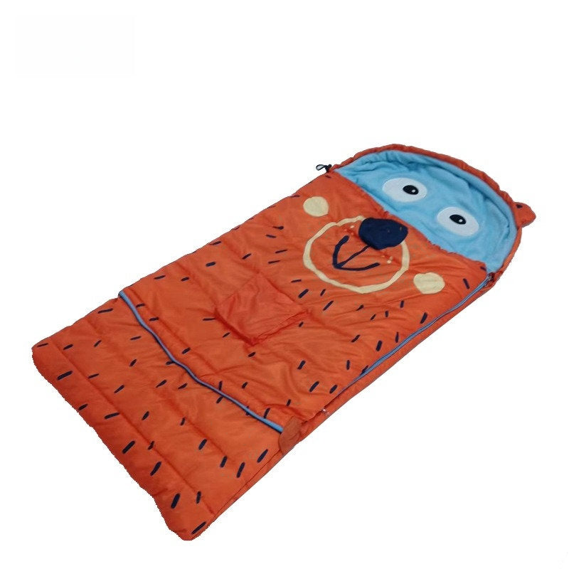 Orange Kids Envelope Sleeping Bag – Four-Season Outdoor Camping image 1