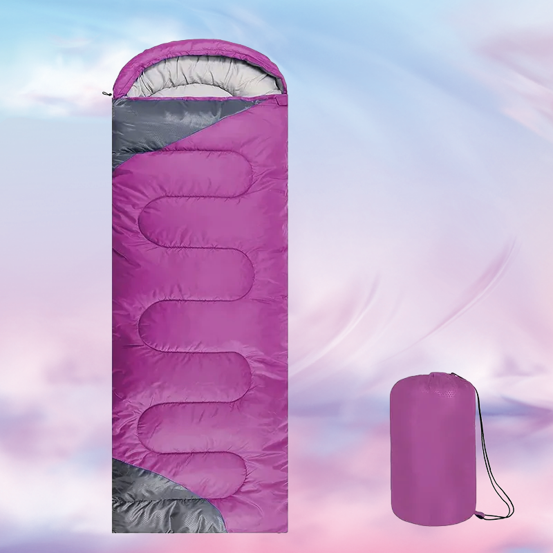 Purple & Gray Adult Sleeping Bag image 1