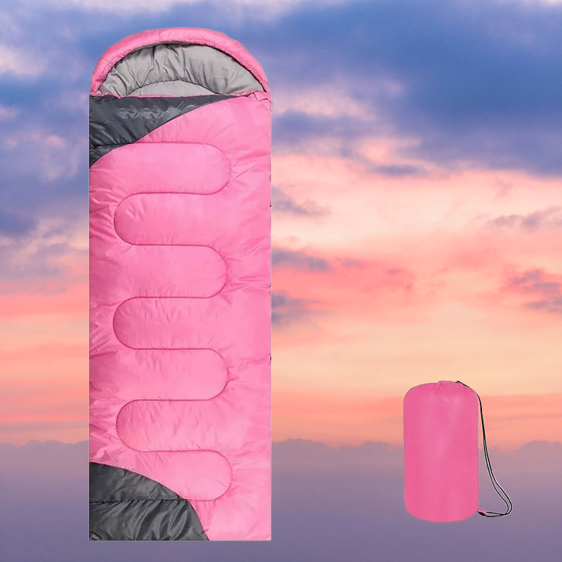 Pink & Gray Adult Sleeping Bag image 2